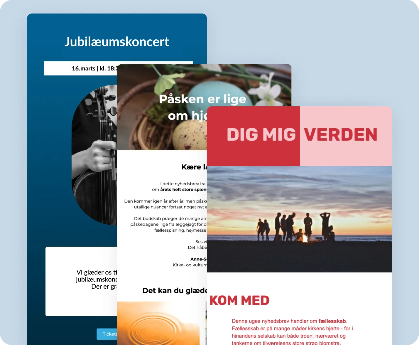 ChurchDesk Studio-editor med designskabeloner