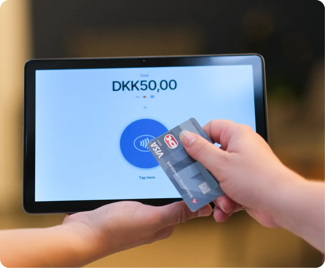 ChurchDesk betalingsterminal brugt som mobil tablet