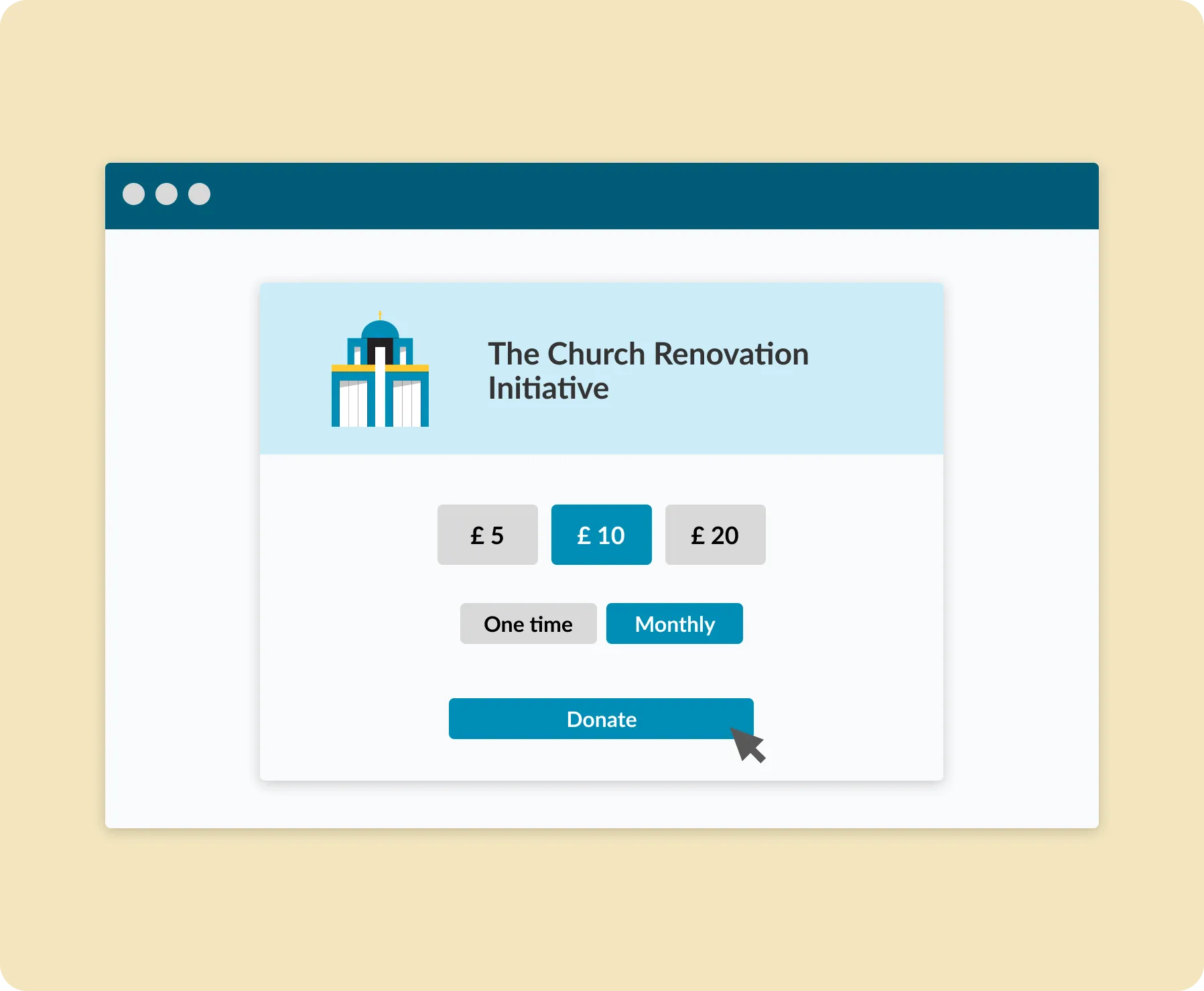 ChurchDesk donasjonsprosjekt på kirkens nettsted