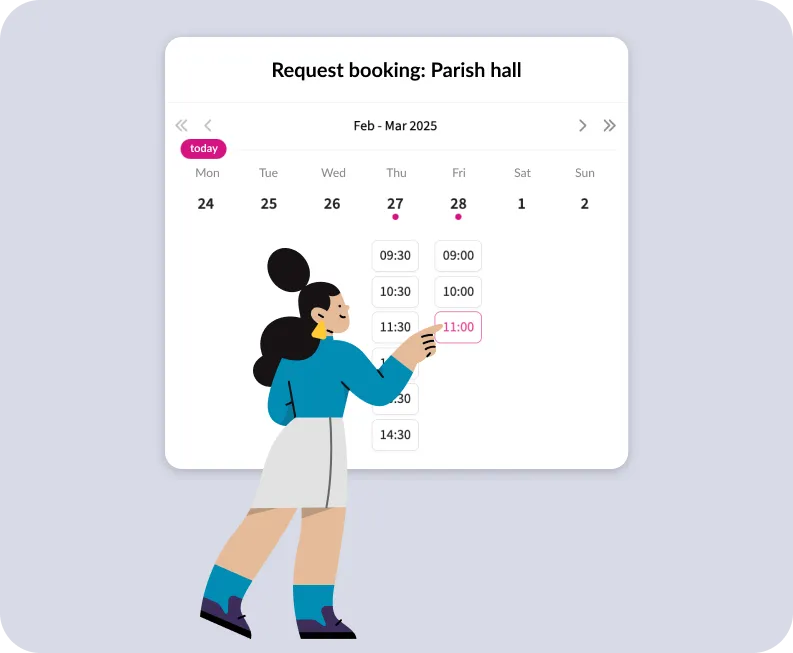 ChurchDesk Booking Enquiries with an enquiry page